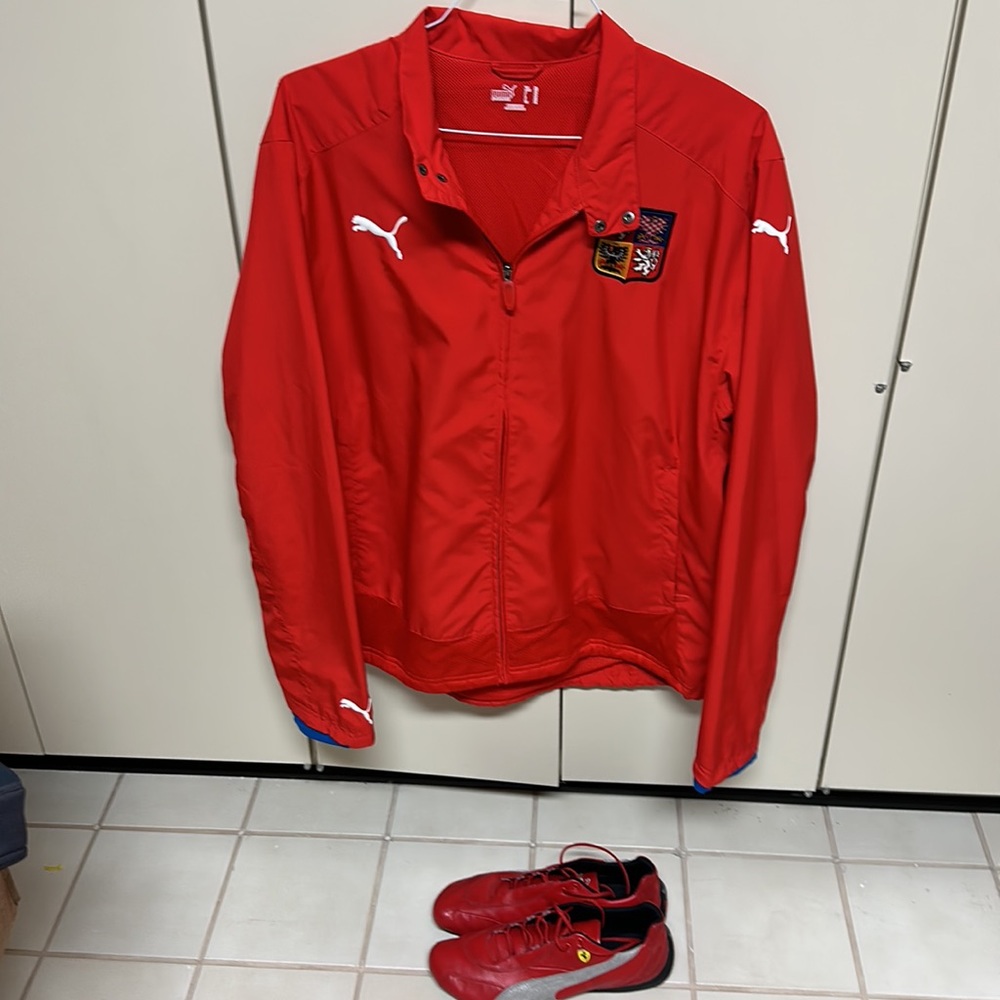 Puma Ferrari Jacket size XL and Kraftek SF Scuderia Ferrari Shoes Men’s size 11